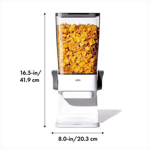 OXO dispensador de cereal con palancas laterales para diestro y zurdo