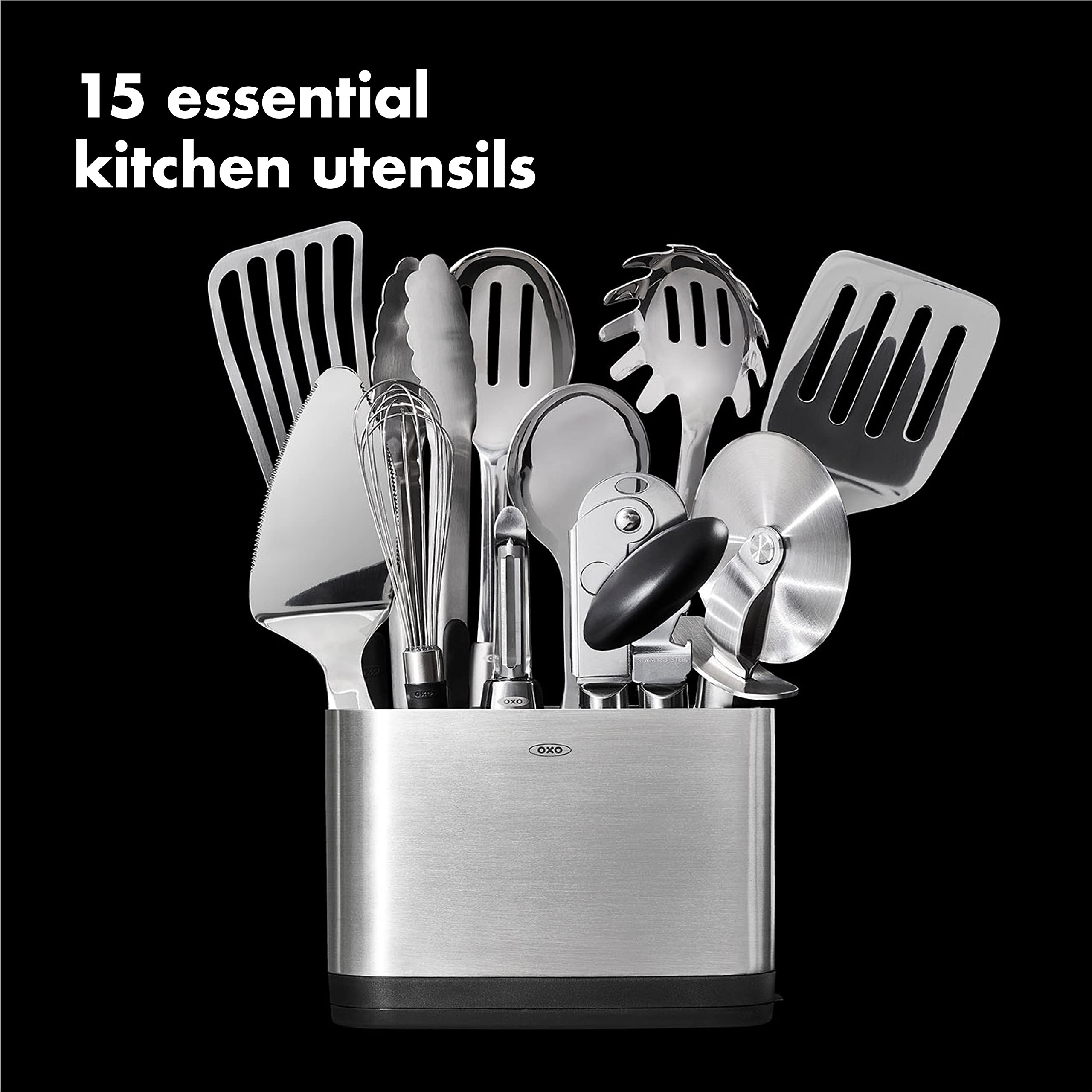 OXO espátula para voltear en acero inoxidable para dar vuelta alimentos