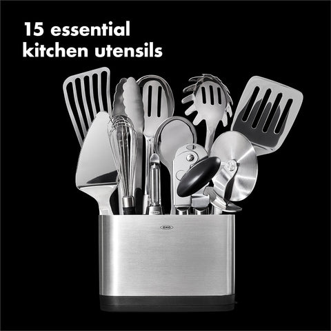 OXO espátula para voltear en acero inoxidable para dar vuelta alimentos