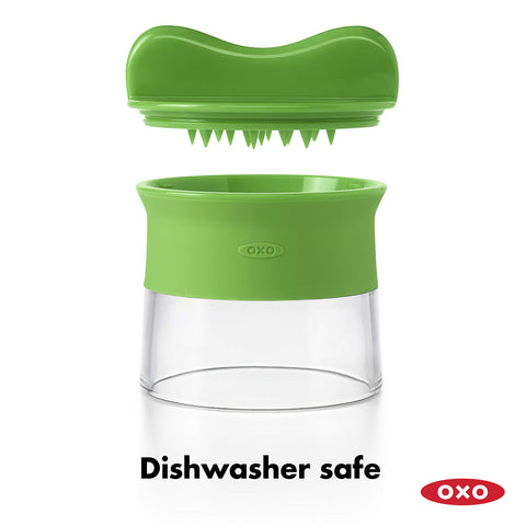 OXO espiralizador manual, uso seguro con soporte de comida