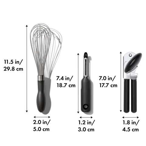 OXO Good Grips Abrelatas suave, mango ergonómico para uso cómodo.