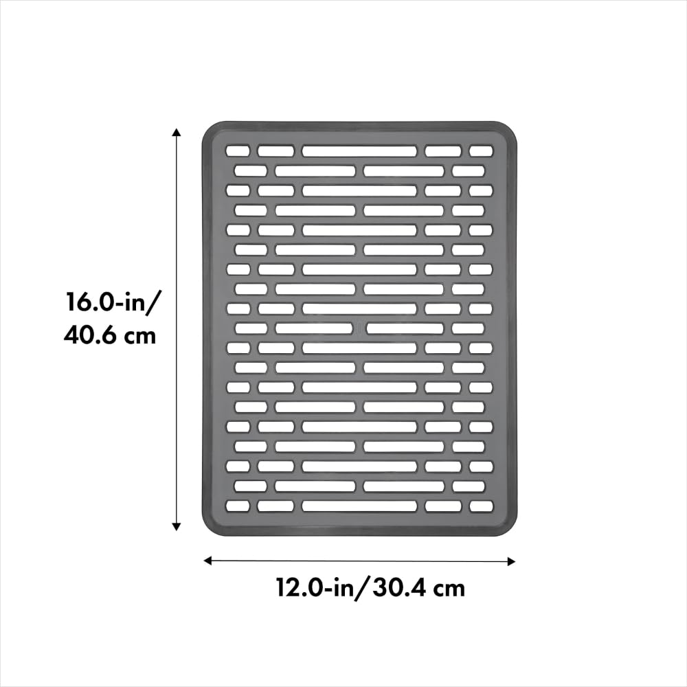 OXO Good Grips: alfombrilla para fregadero grande fácil de limpiar para uso diario.