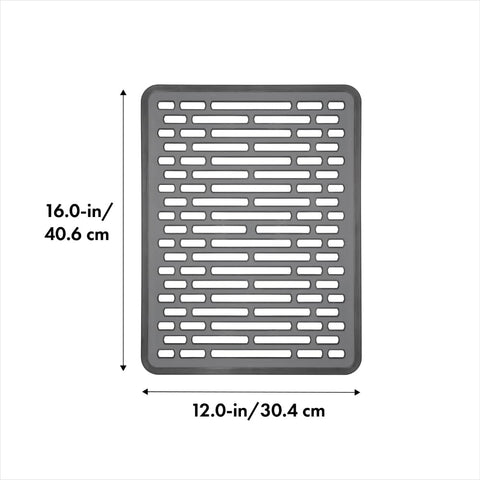 OXO Good Grips: alfombrilla para fregadero grande fácil de limpiar para uso diario.