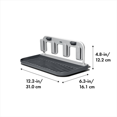 OXO Good Grips bordes elevados evitan que las tapas rueden durante el secado