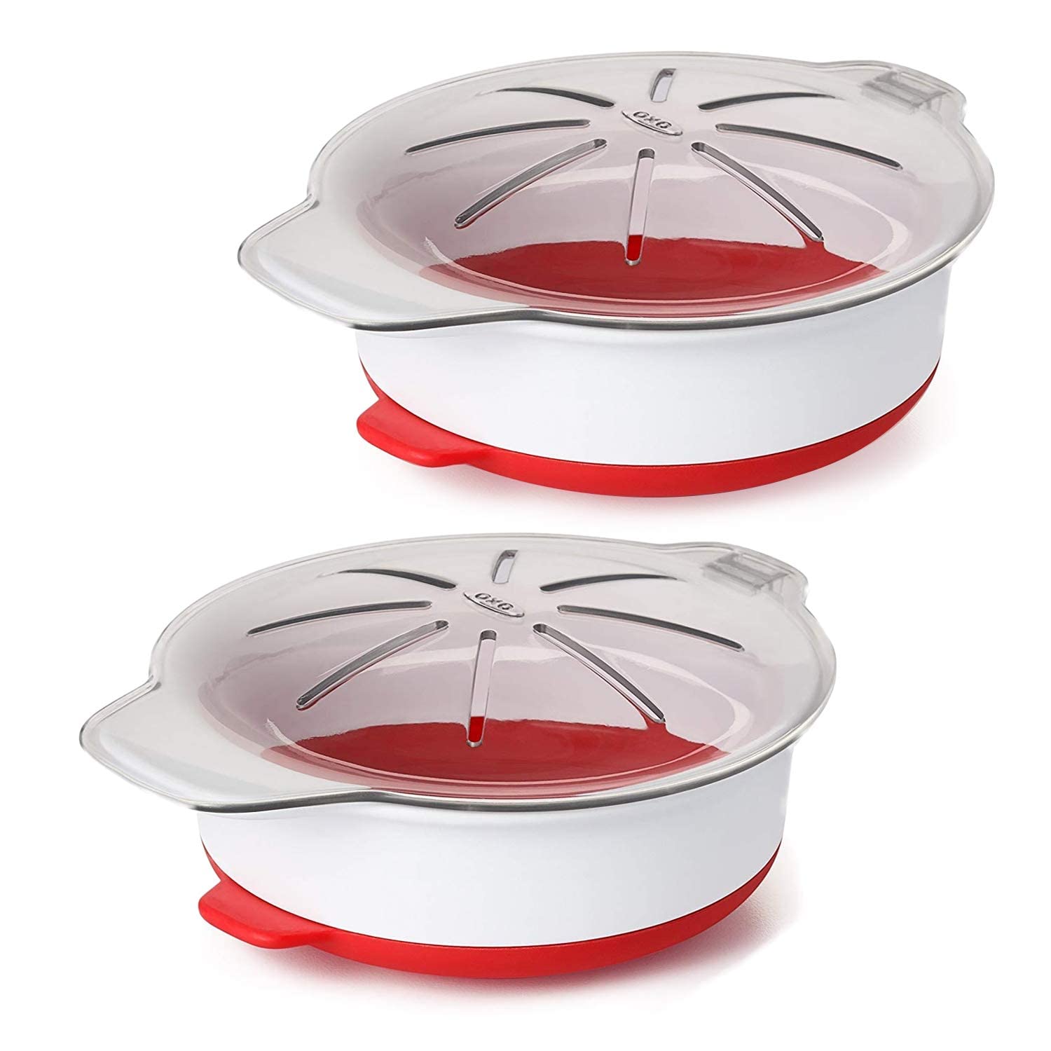 Cocedor de huevos para microondas Oxo Good Grips en pack de dos, desayuno rápido.