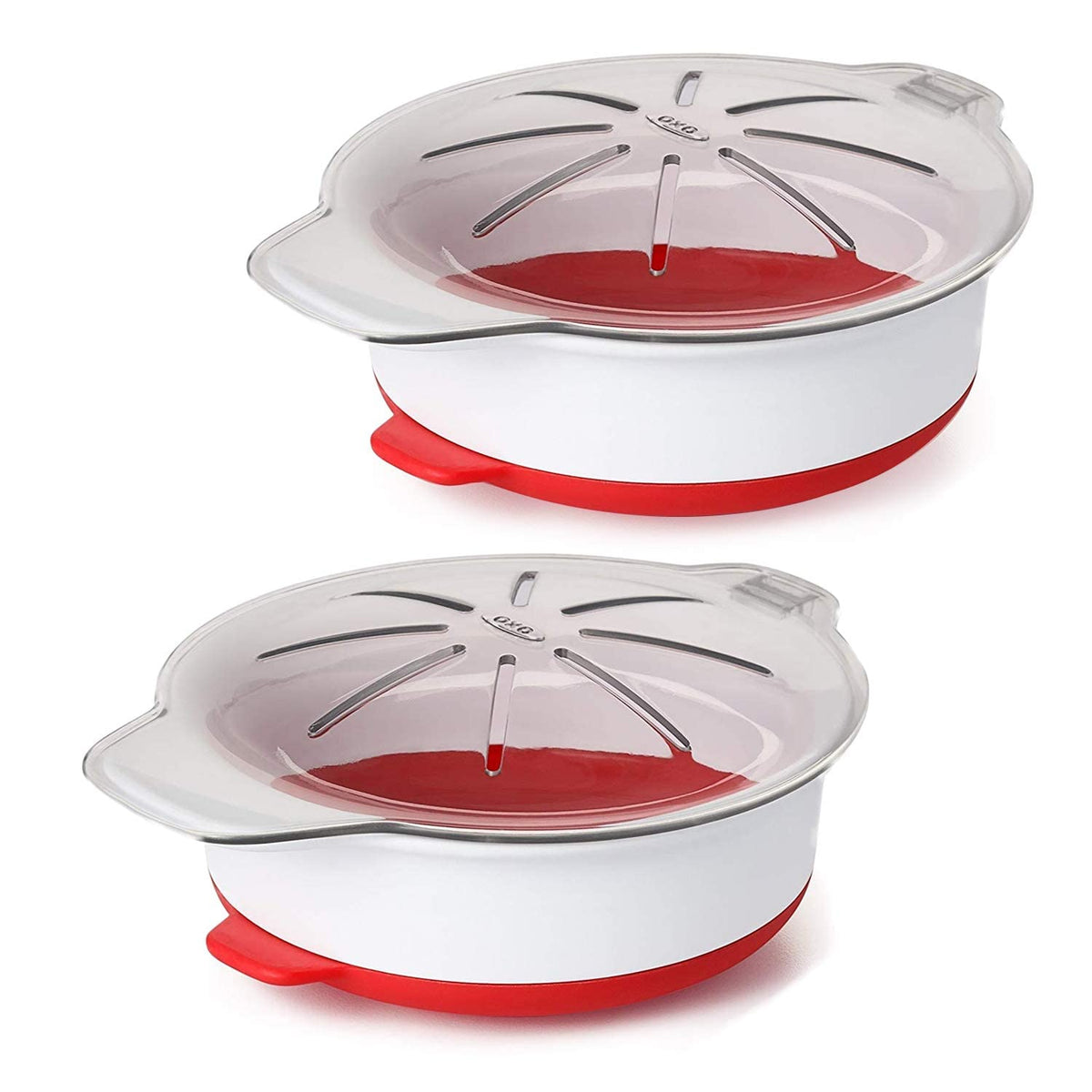 Cocedor de huevos para microondas Oxo Good Grips en pack de dos, desayuno rápido.