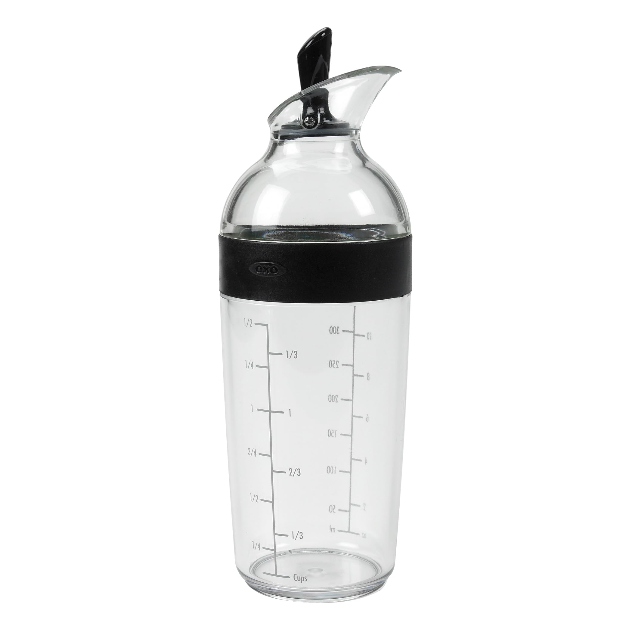 OXO Good Grips coctelera para aderezos, cuerpo transparente facilita ver los ingredientes al instante.