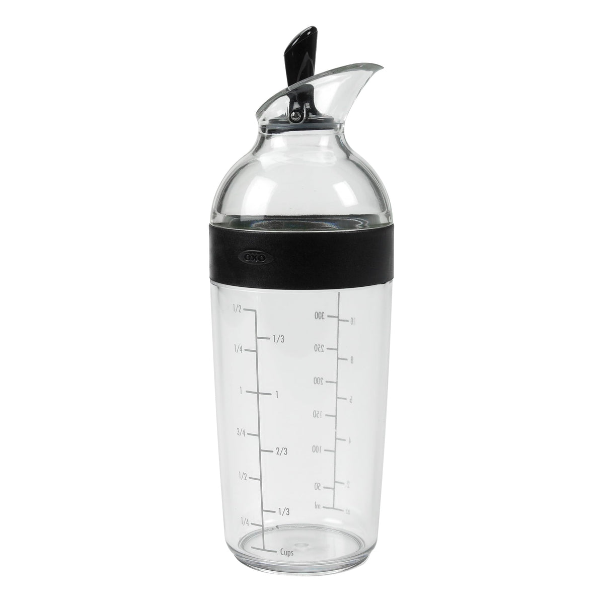 OXO Good Grips coctelera para aderezos, cuerpo transparente facilita ver los ingredientes al instante.