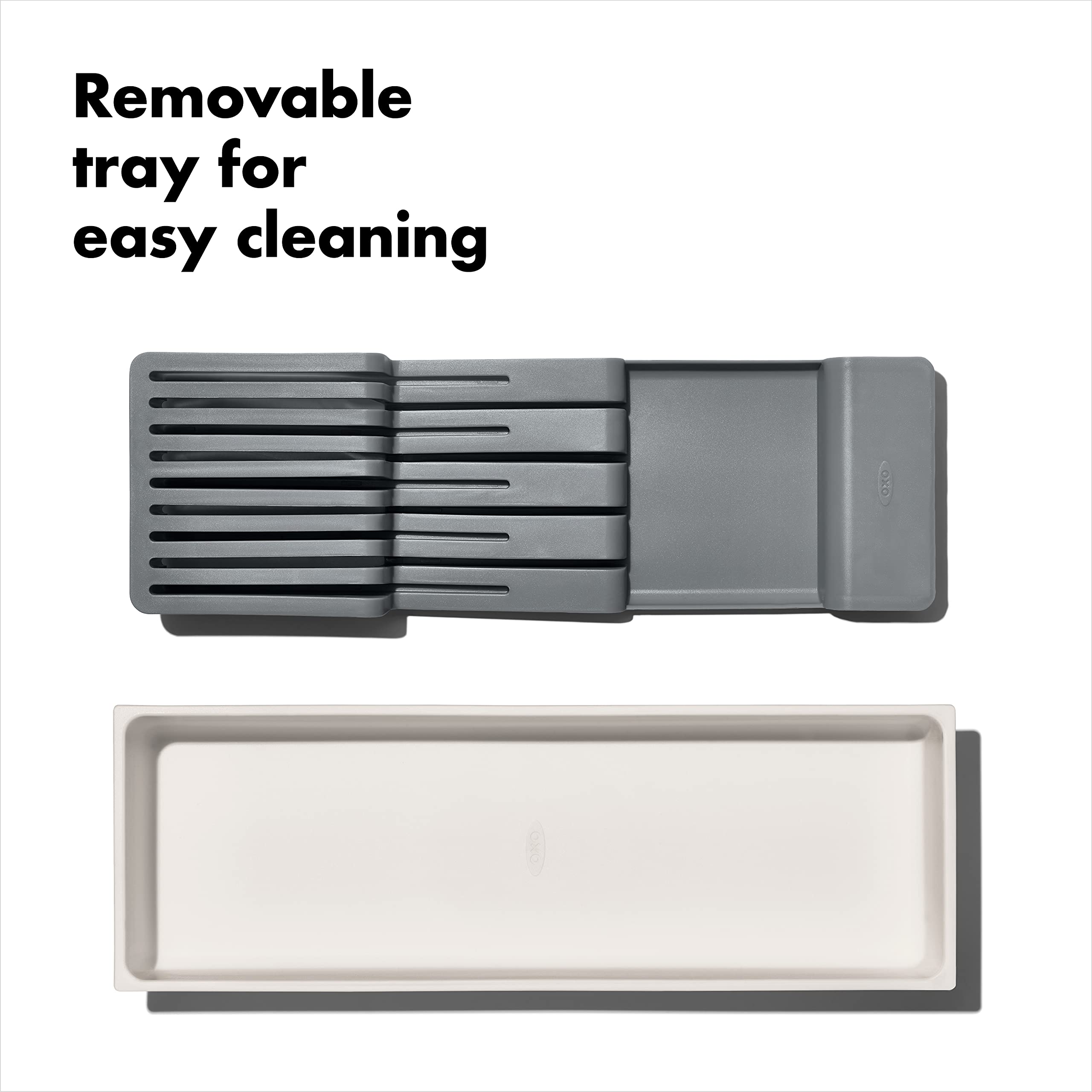OXO Good Grips Compacto, esquinas cuadradas para un aspecto limpio sin huecos.