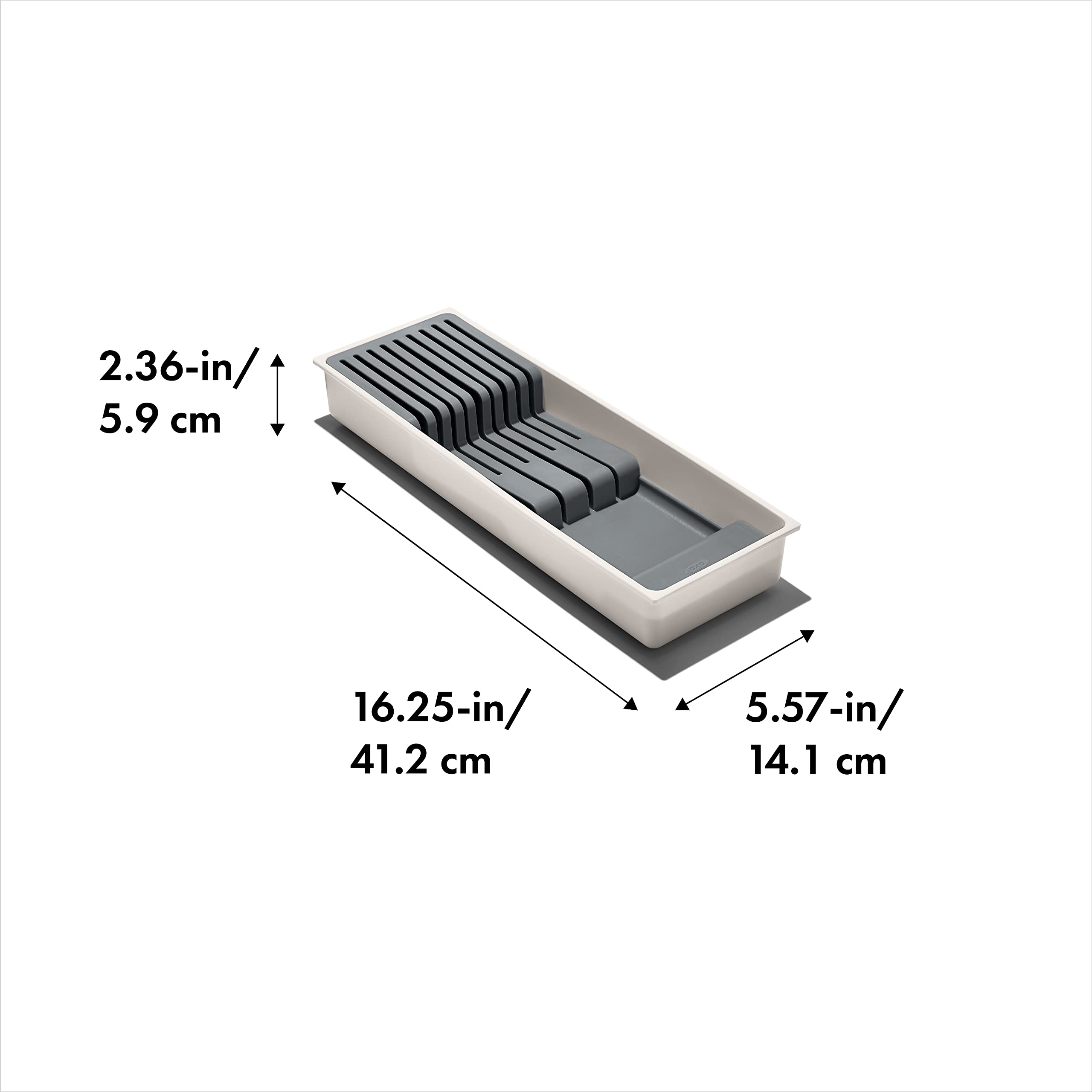 OXO Good Grips Compacto, ranuras para cuchillos grandes, almacenamiento ordenado y rápido.