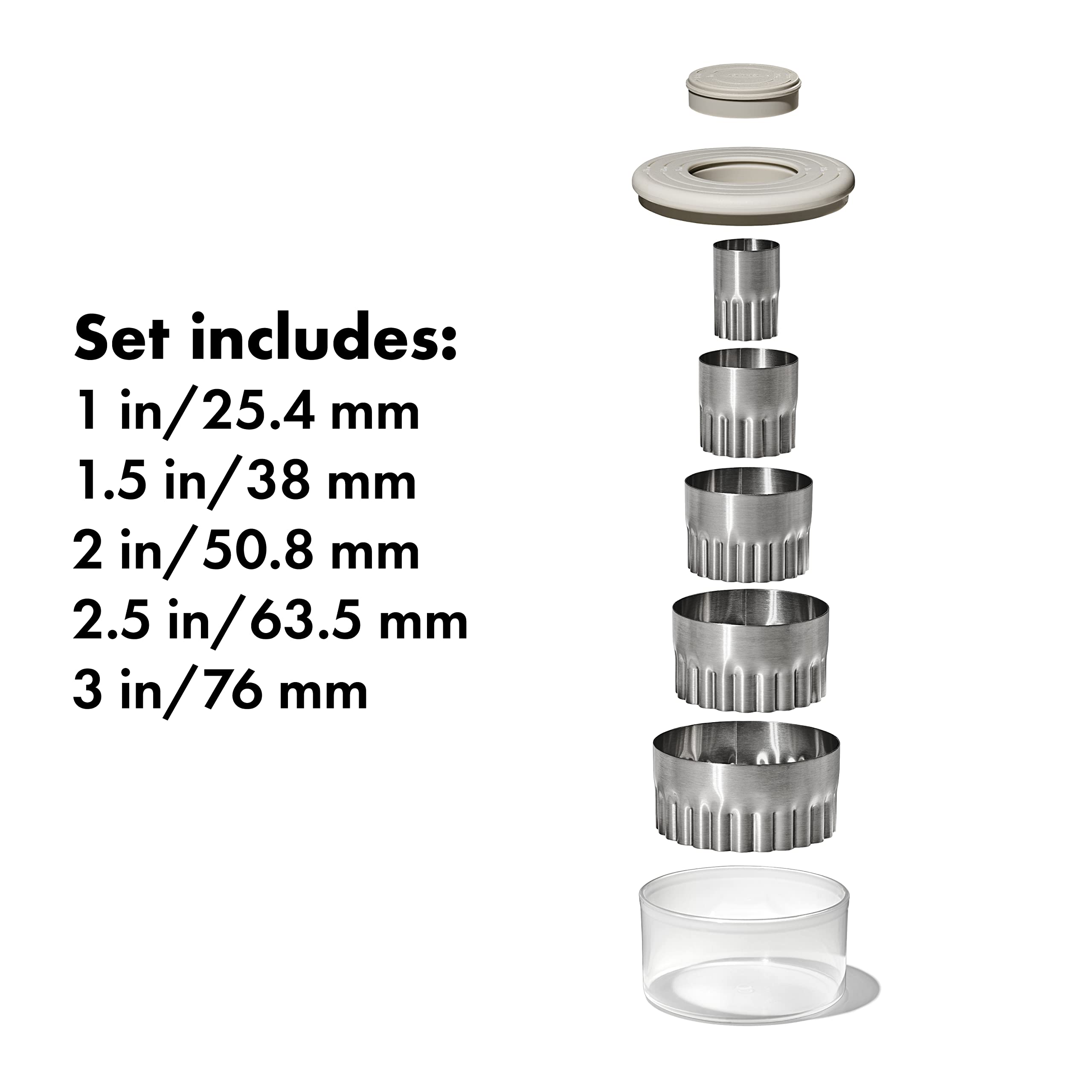 Cortador 3 pulgadas ondulado de OXO Good Grips para tartas.