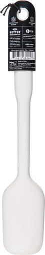 Espátula de silicona OXO Good Grips con mango largo para tareas difíciles.
