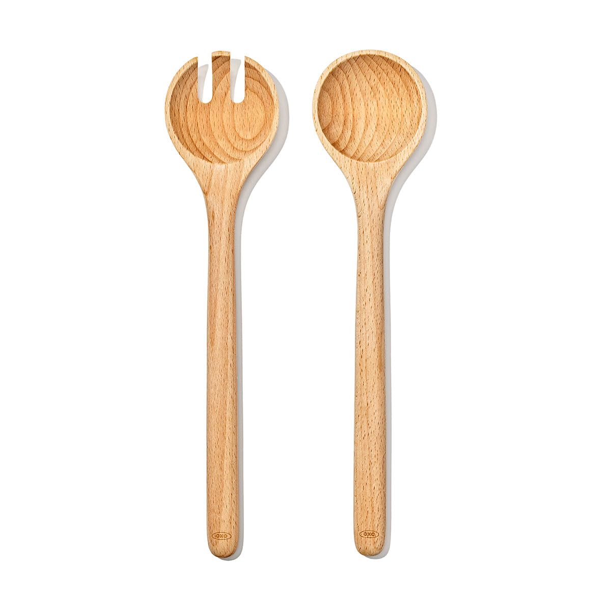 OXO Good Grips Cucharas para ensalada de haya, juego de 2, para servir con comodidad.