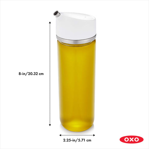 Dispenser OXO Good Grips muestra control de vertido doble