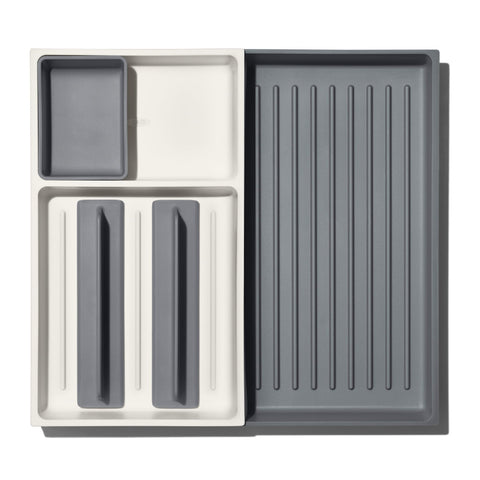 OXO Good Grips cajón muestra gran espacio abierto para utensilios largos e irregulares.