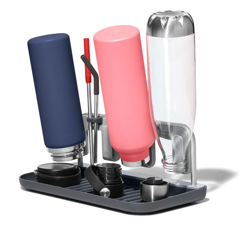 OXO Good Grips escurridor de botellas con marco de aluminio para secado ordenado