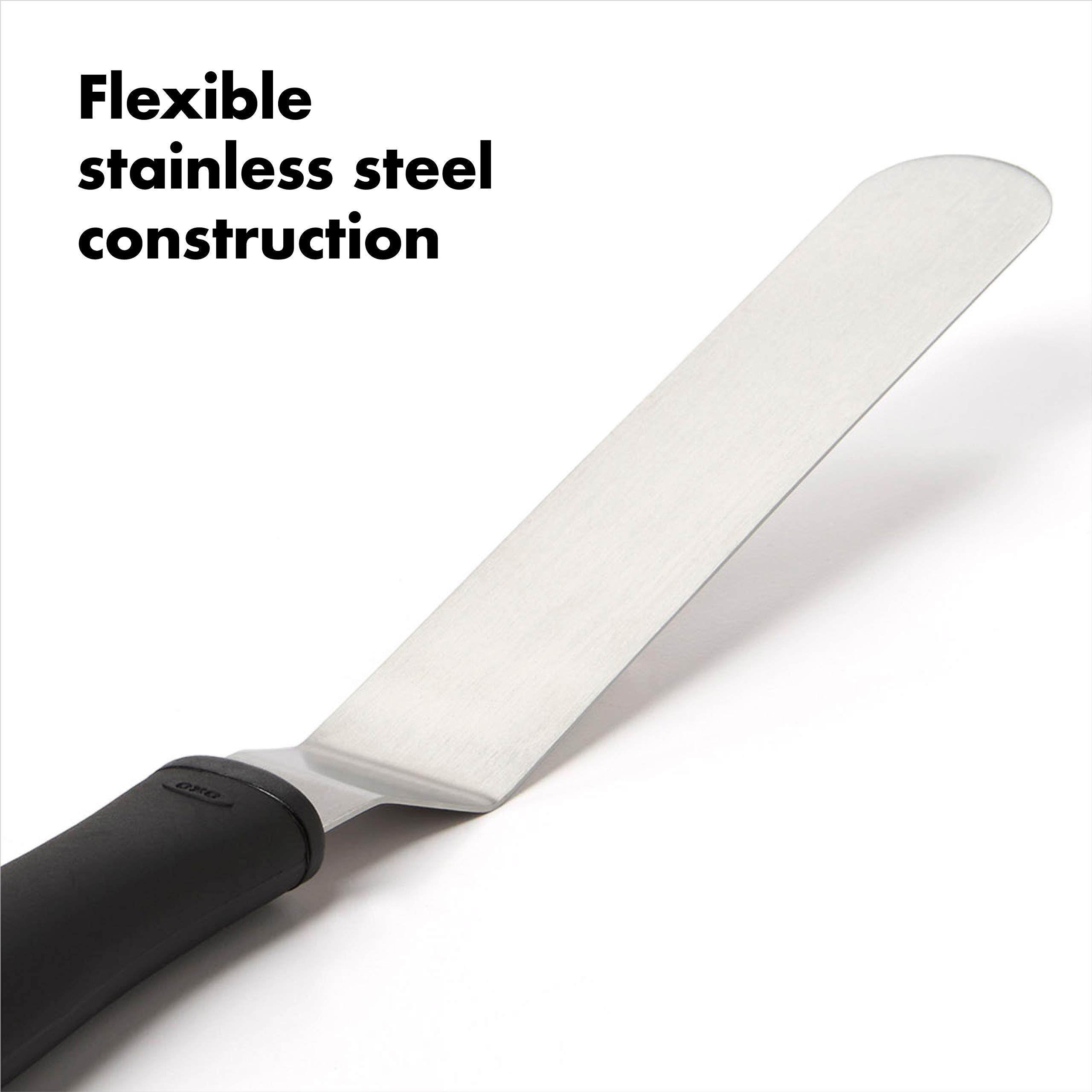 OXO Good Grips espátula para glaseado doblada - ideal para alisar glaseados en tortas y brownies