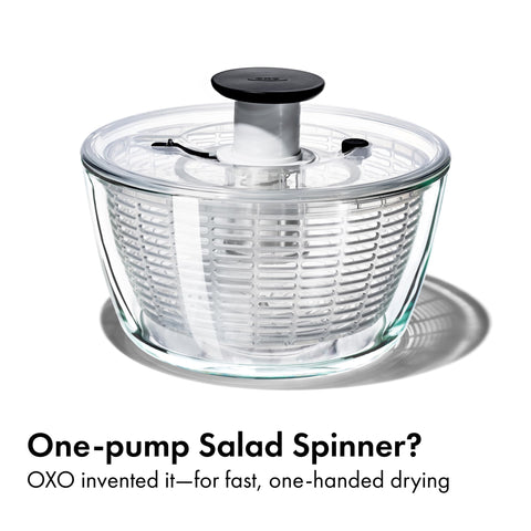 OXO Good Grips Glass Salad Spinner cesta de enjuague para verduras