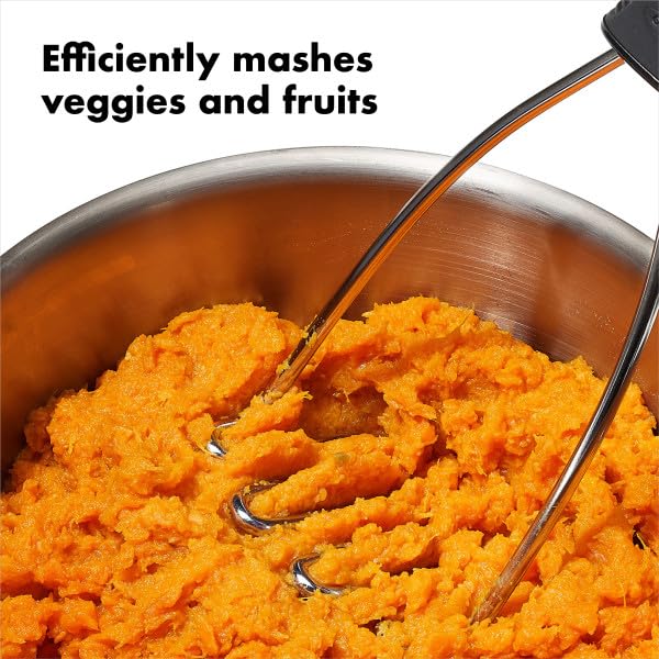 OXO Good Grips mango antideslizante para mayor control al machacar