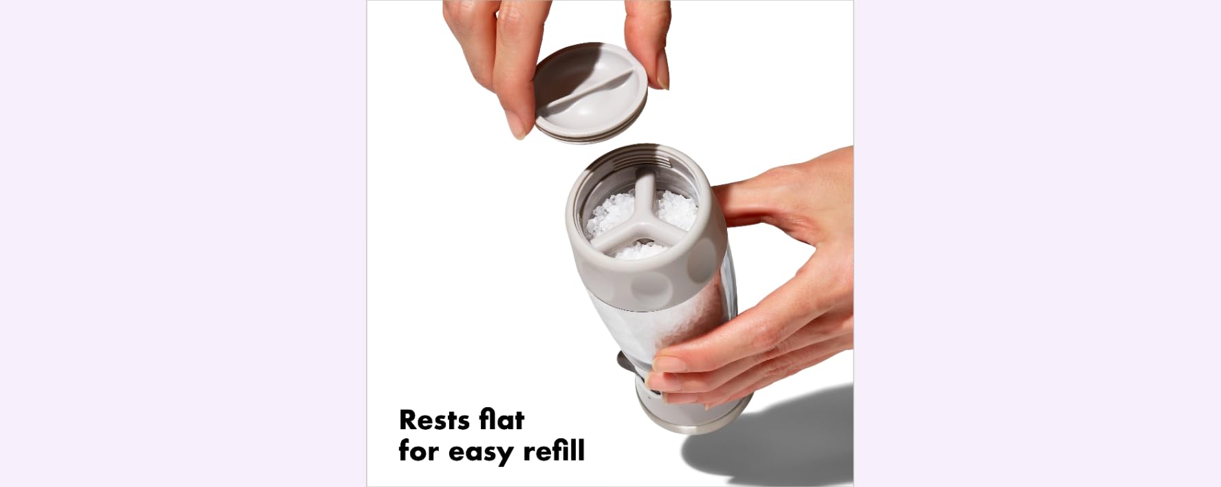 OXO Good Grips molinillo de sal con mango antideslizante para agarre seguro