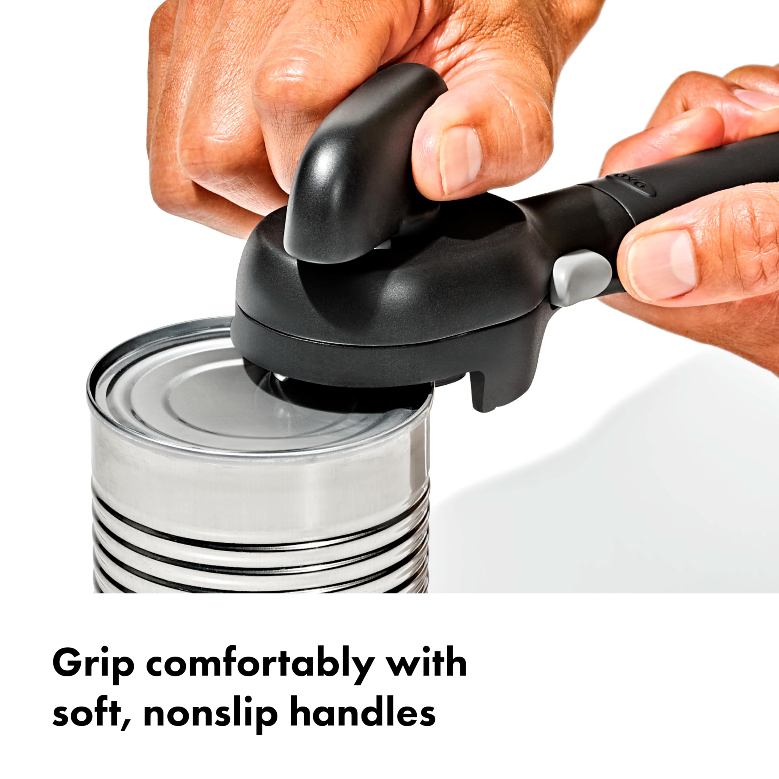 OXO Good Grips mecanismo lateral grande facilita abrir latas.