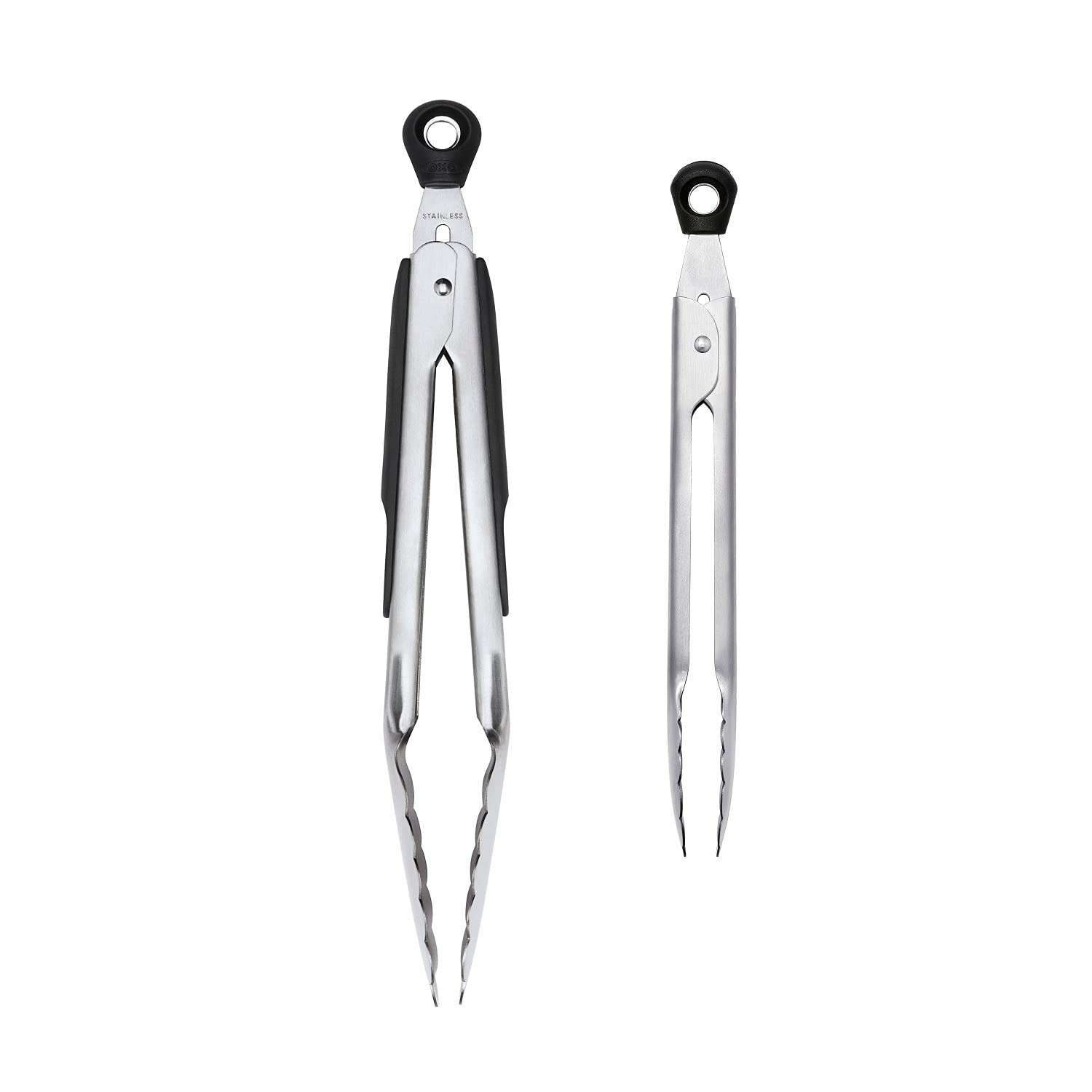 OXO Good Grips mini pinza de 17,7 cm, ideal para girar tocino y alimentos pequeños.