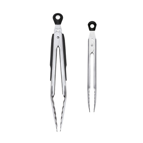 OXO Good Grips mini pinza de 17,7 cm, ideal para girar tocino y alimentos pequeños.