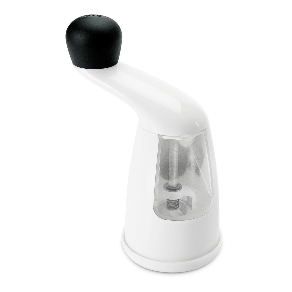 OXO Good Grips molinillo pimienta con manija giratoria, fácil de usar en cocina diaria.