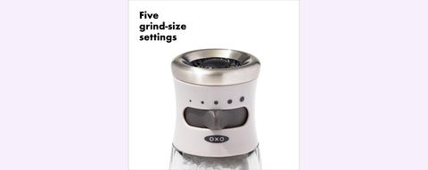 OXO Good Grips molinillo de sal con ajuste de molido de cinco niveles