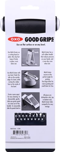 OXO Good Grips Multi Grater rallado grueso para quesos y verduras firmes.