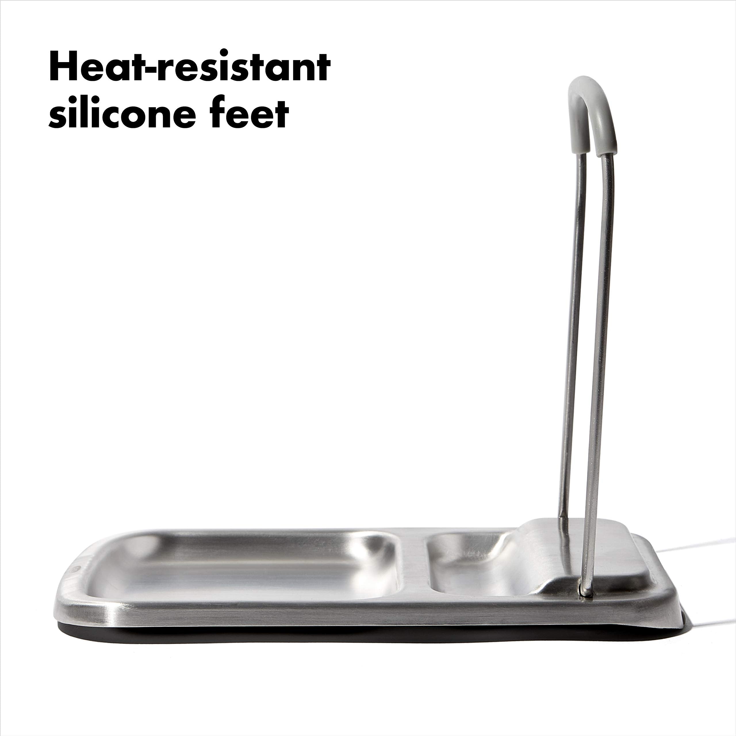 OXO Good Grips patas de silicona resistentes al calor evitan que se caliente.