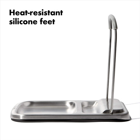 OXO Good Grips patas de silicona resistentes al calor evitan que se caliente.