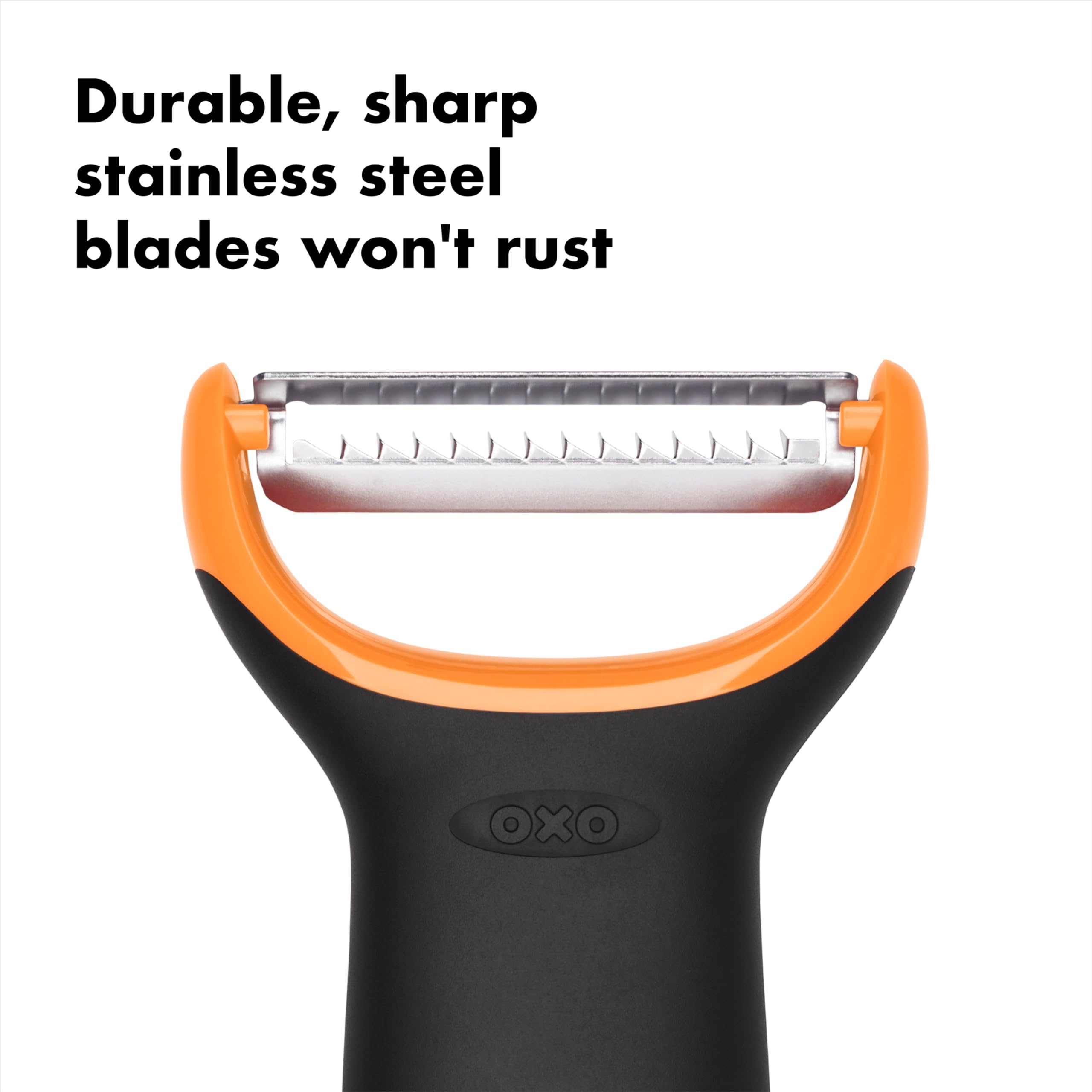 OXO pelador julienne ergonómico facilita pelar pepinos en tiras finas