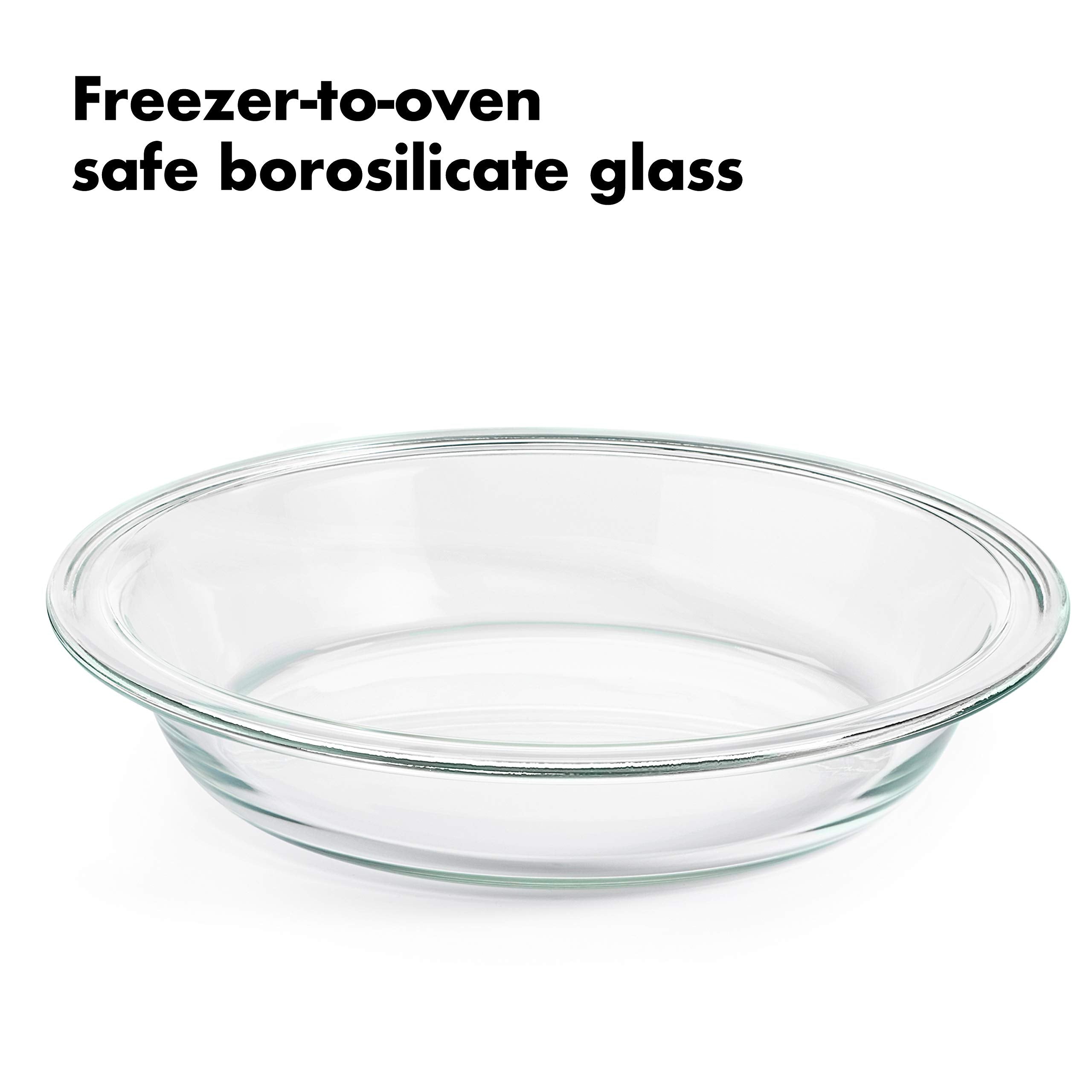OXO Good Grips plato de tarta de vidrio apto para microondas y limpieza fácil.