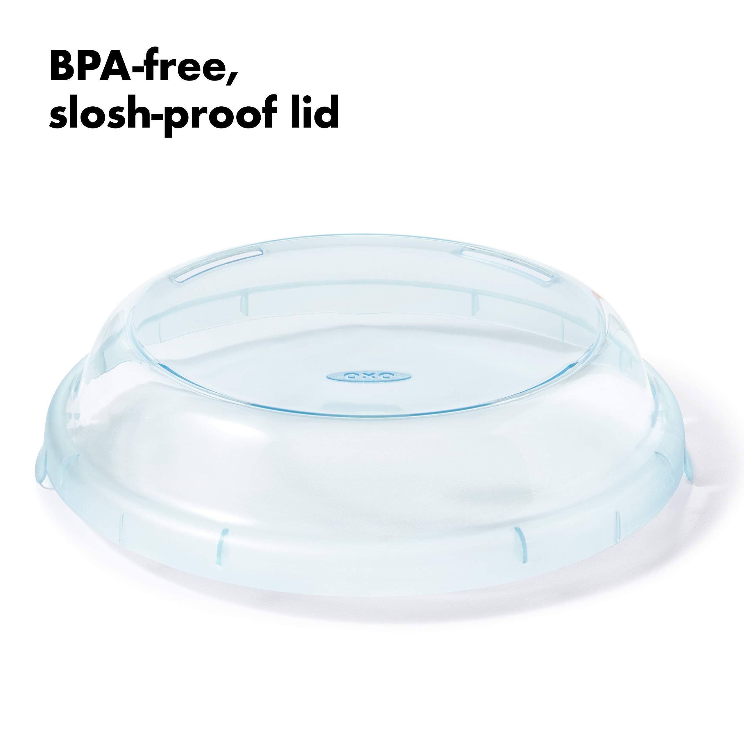 OXO Good Grips plato de tarta de vidrio asa segura para manipular.