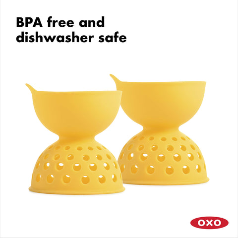 OXO Good Grips pochador silicona, embudo guía para huevos.