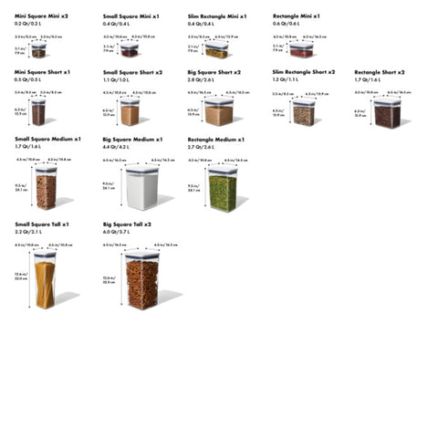 Accesorios compatibles de OXO POP para ampliar soluciones de organización.