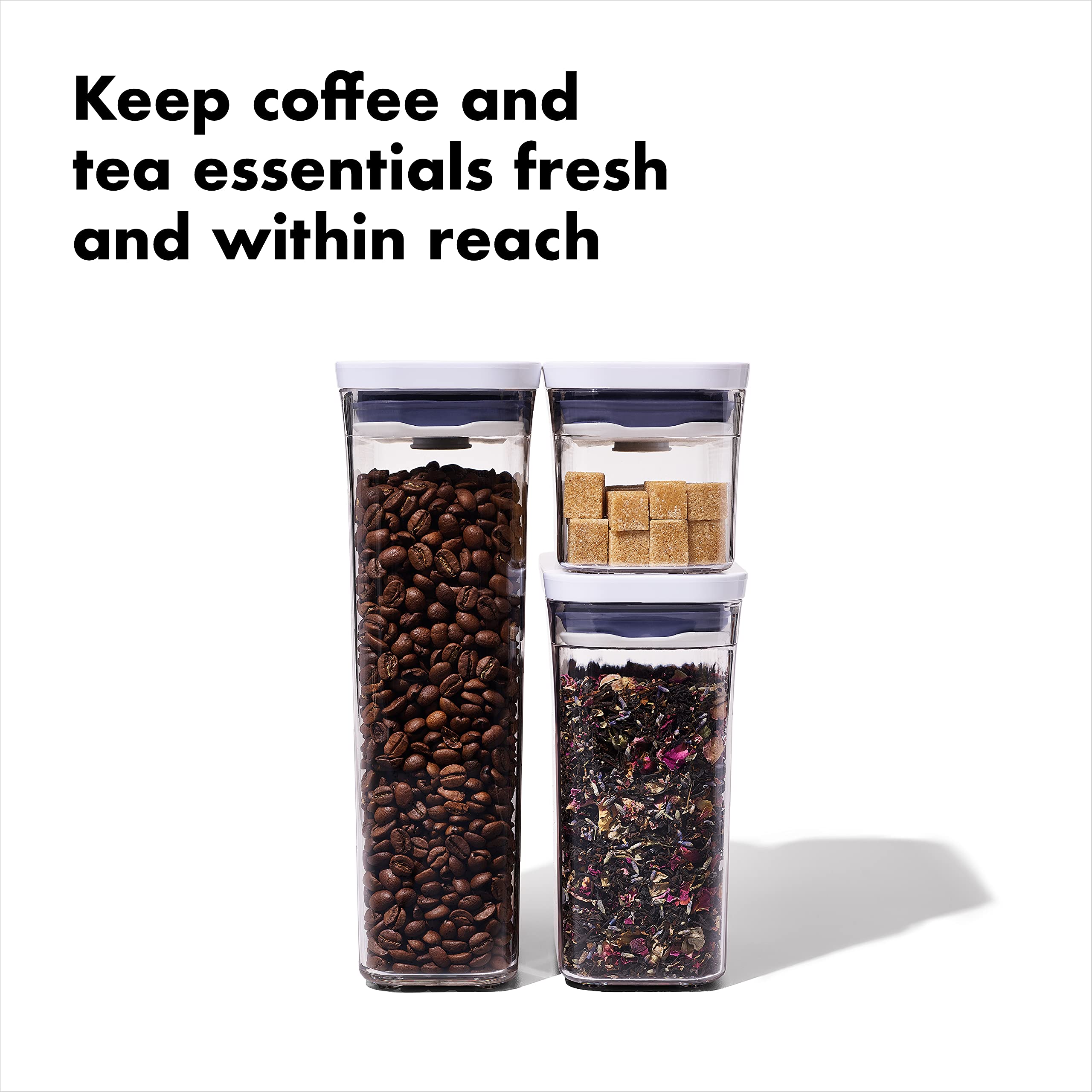 OXO Good Grips POP, contenedor cafe-12oz, ideal para porciones diarias y energía rápida.