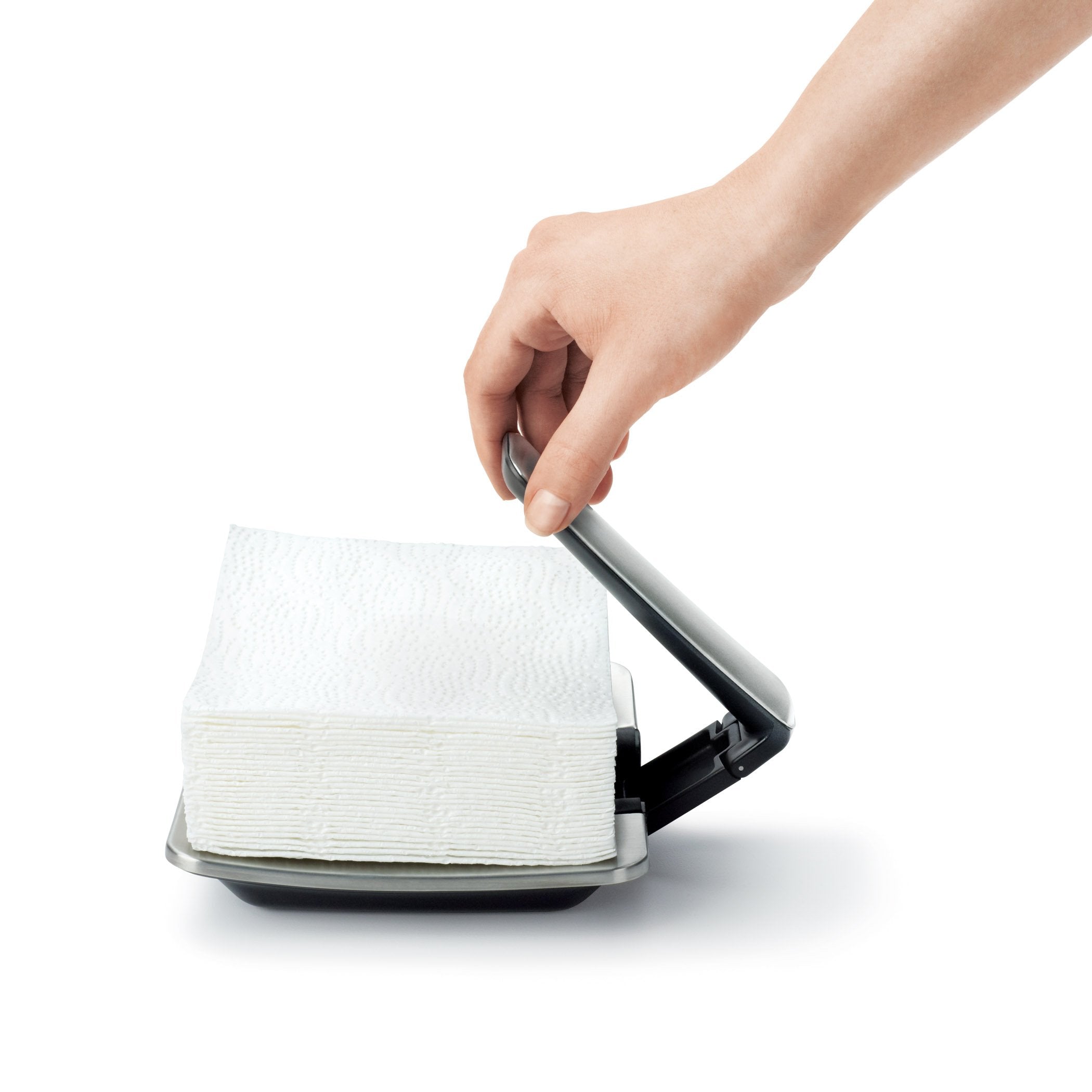 OXO Good Grips Porta-Servilletas acabado acero inoxidable y base robusta.