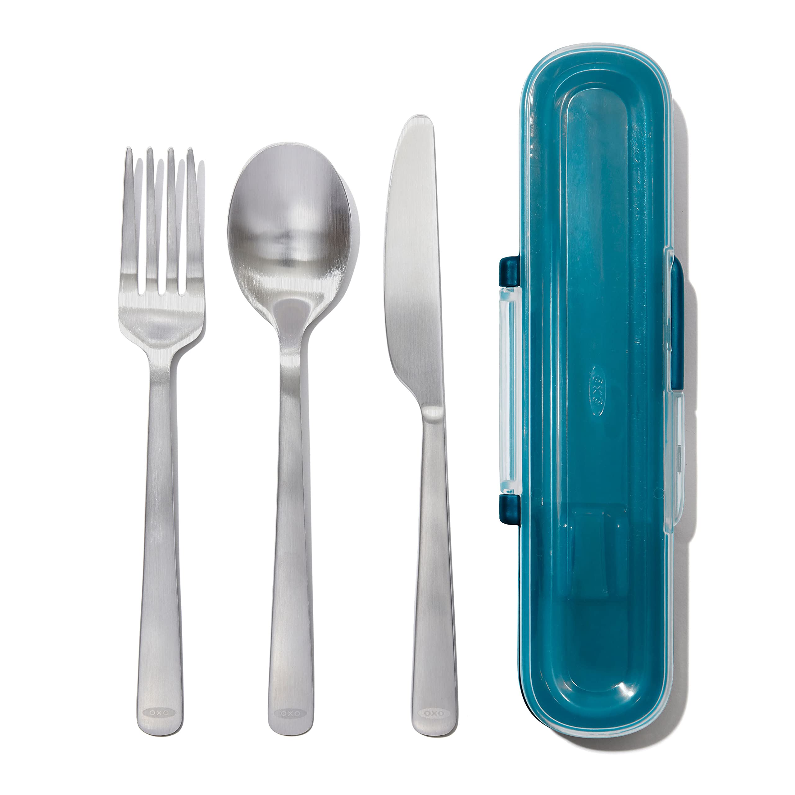 OXO Good Grips estuche compacto para llevar utensilios en picnic o trabajo.