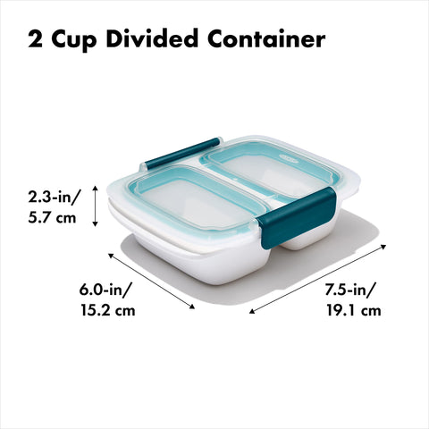 OXO Good Grips Prep & Go compartimentos de 1 taza para porciones separadas.
