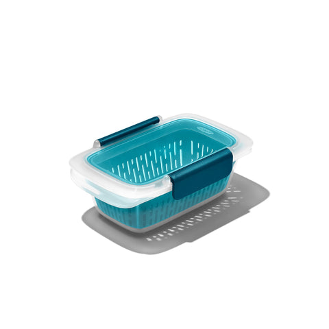 OXO Good Grips Prep & Go con colador desmontable para enjuagar y almacenar frutas