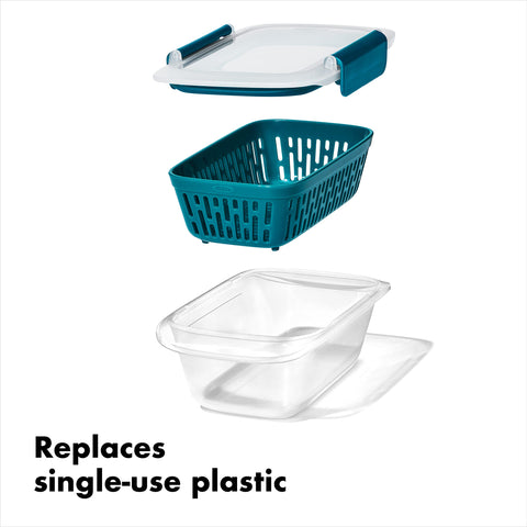 Diseño apilable de OXO Good Grips Prep & Go para ahorrar espacio