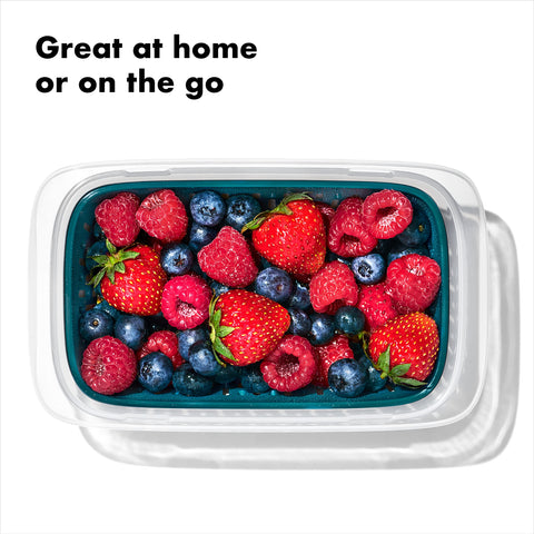 Tapa hermética de OXO Good Grips Prep & Go con junta de silicona para transporte seguro
