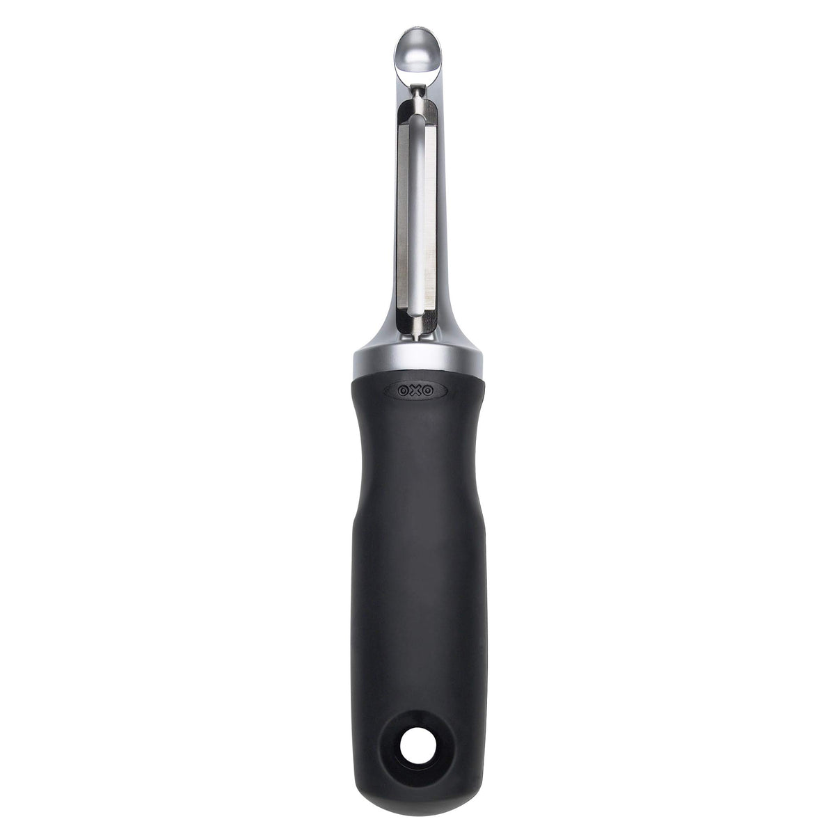 Pelador giratorio OXO para pelado preciso de frutas delicadas