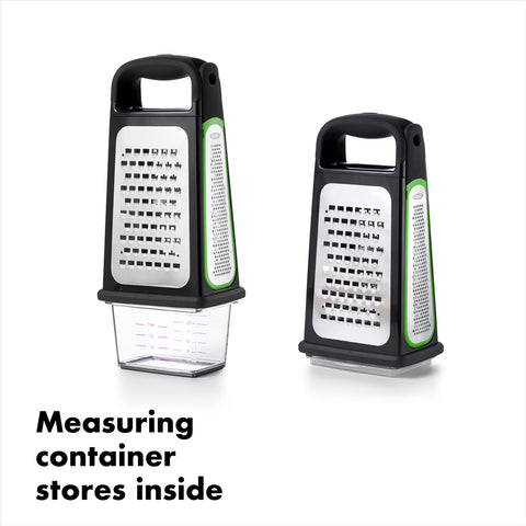 Rallado grueso en OXO Good Grips para quesos secos y zanahorias