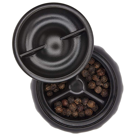 Sistema de relleno sencillo del OXO Good Grips para sal y pimienta