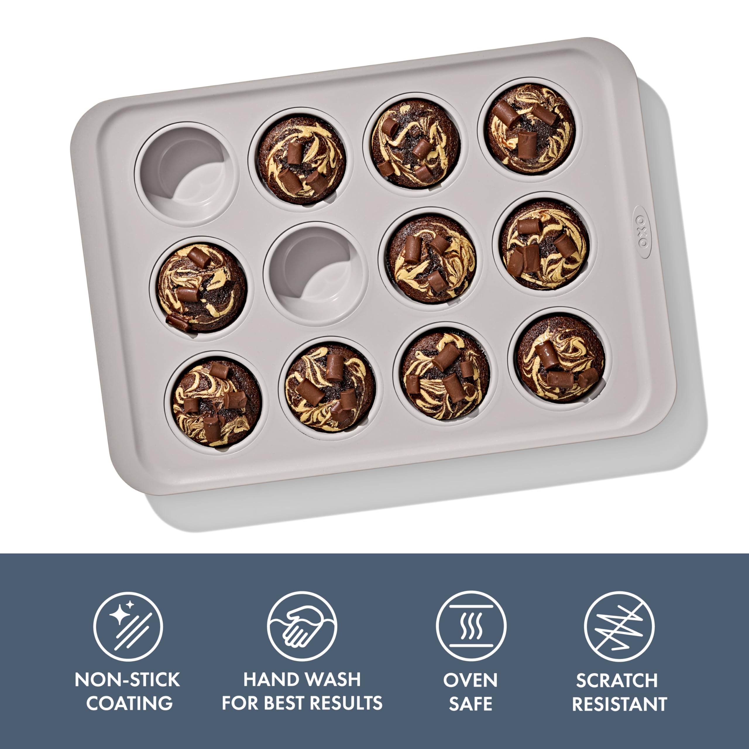 OXO Good Grips revestimiento ceramico antiadherente facilita desmoldado y limpieza