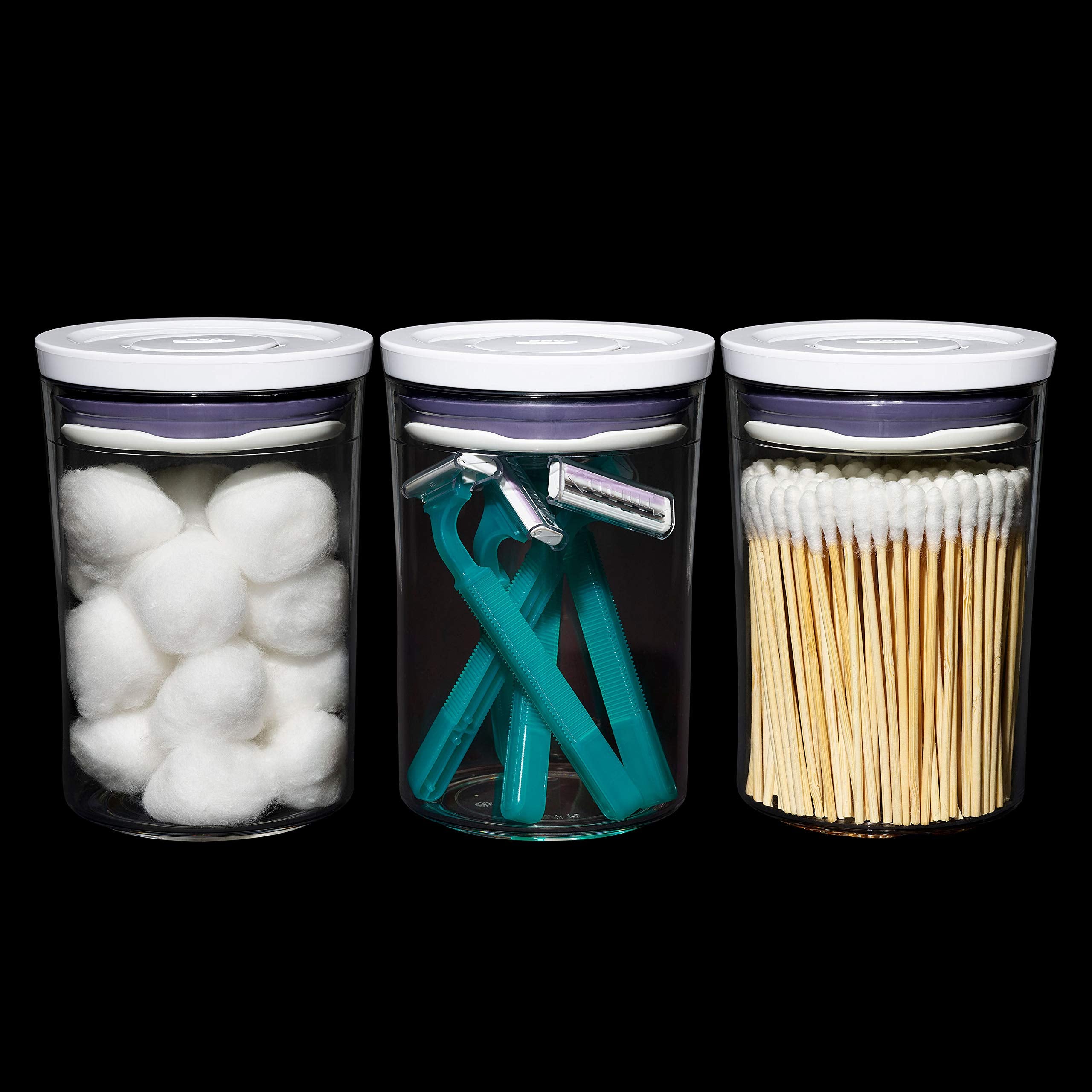 OXO Good Grips Round POP apilable para ahorro de espacio en la despensa
