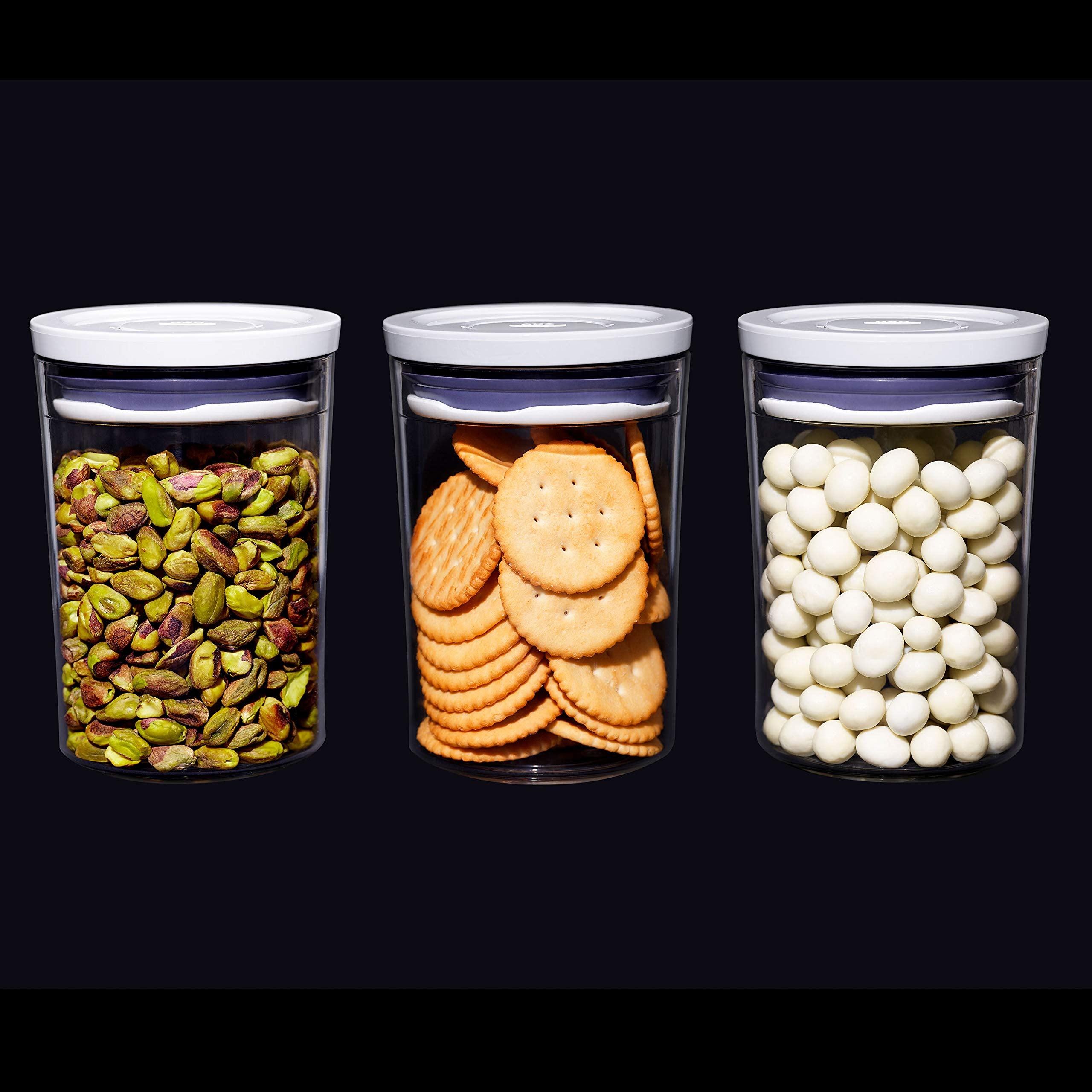 OXO Good Grips Round POP mini para ordenar en el contador, ahorro de espacio